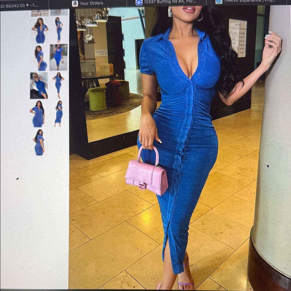 Fashion Nova Royal Blue Maxi Dress